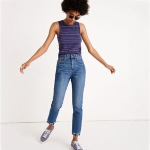 Madewell High-Rise Slim Boyjean in Melbourne Wash